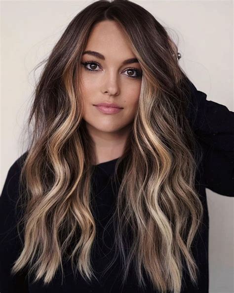 brown hair with blonde highlights|blonde highlights on a brunette.